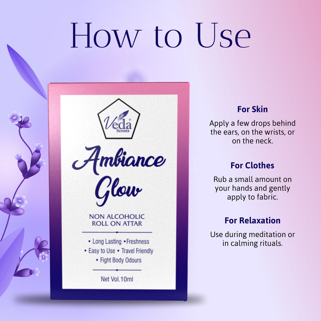 Veda Scent Ambiance Glow Roll On Attar