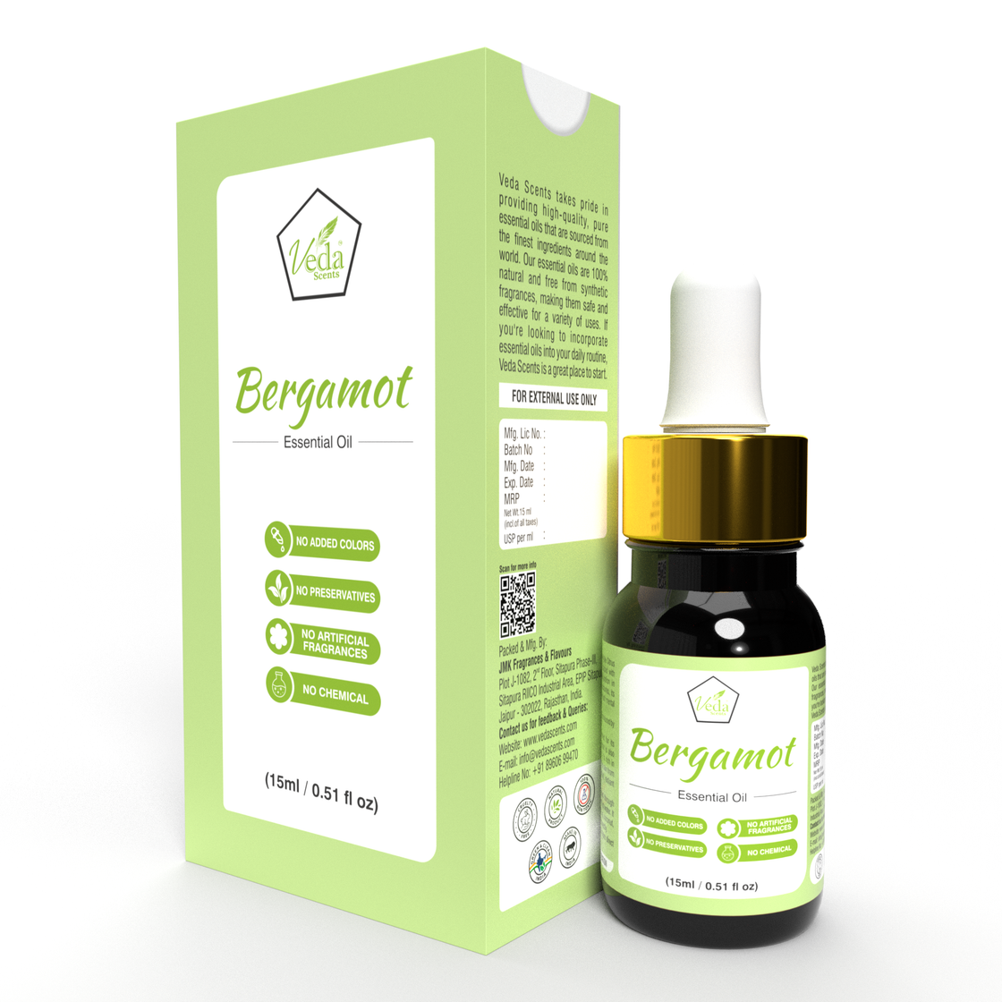 Veda Scents Bergamot Essential Oil