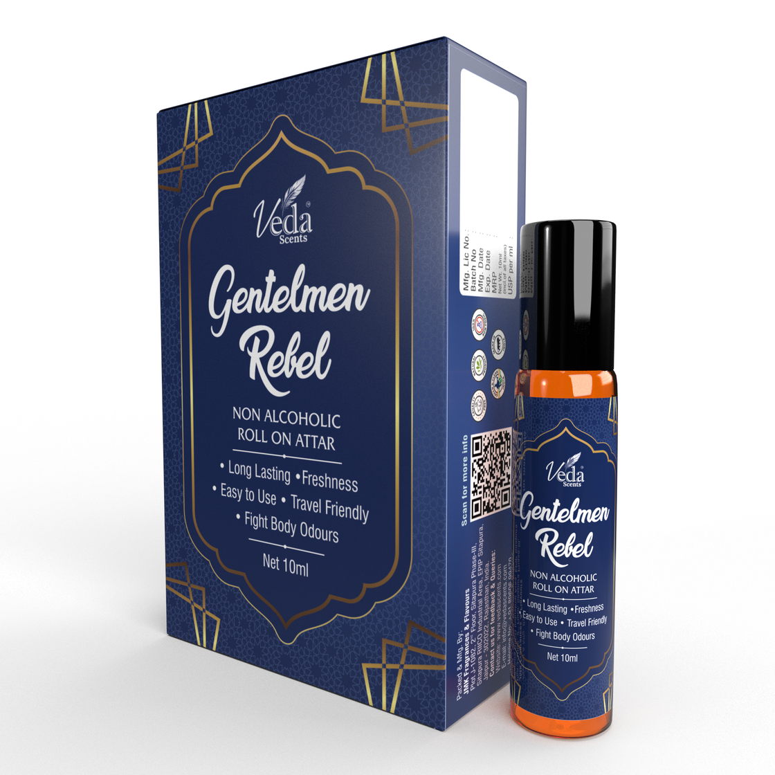 Veda Scents Gentelmen  Rebel Roll On Attar 10 ml