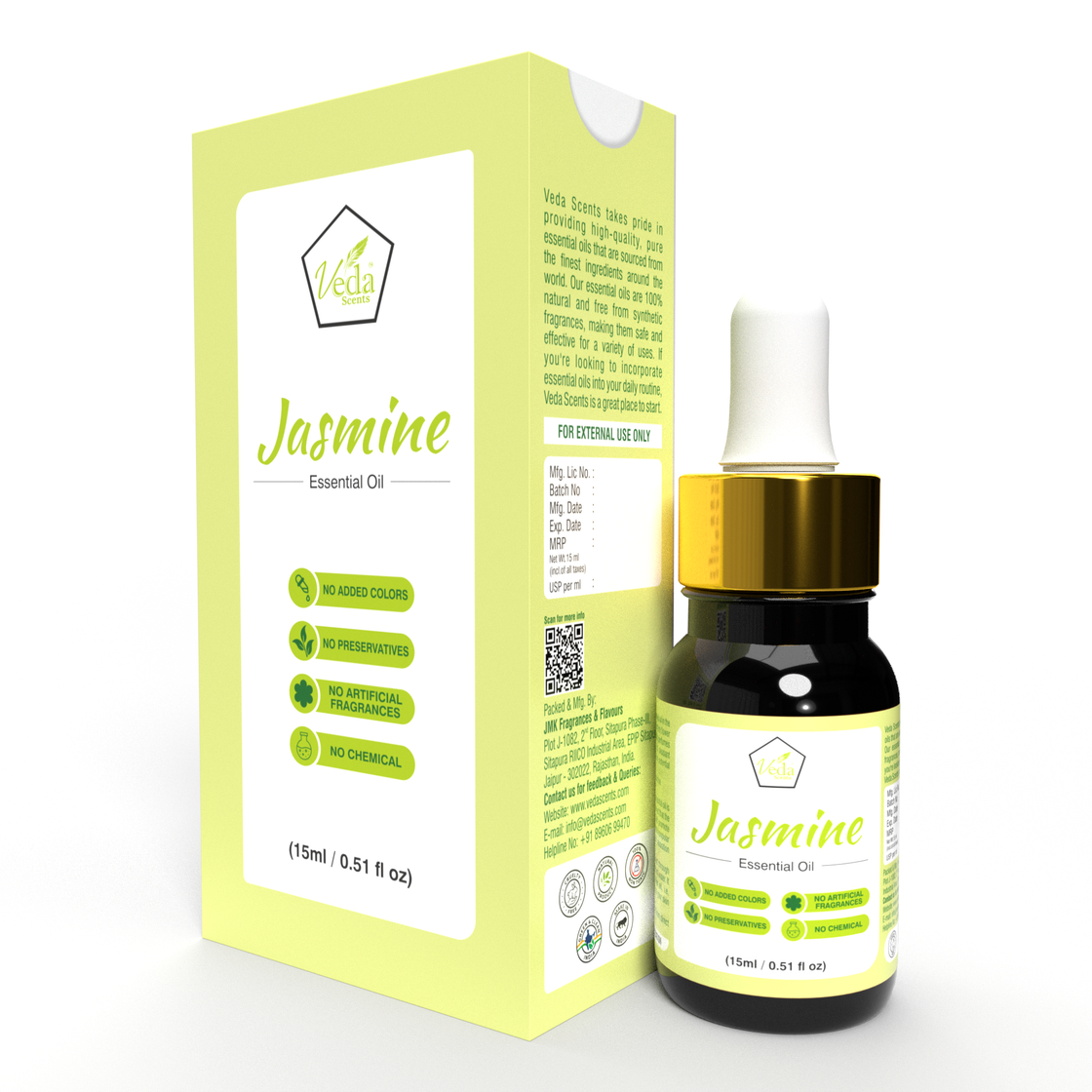 Veda Scents Jasmine Essential  Oil