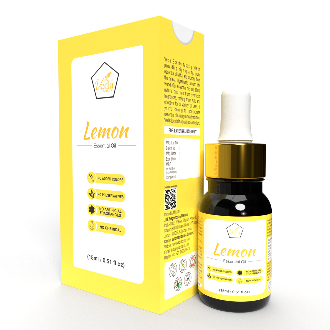Veda Scents Lemon Essential Oil