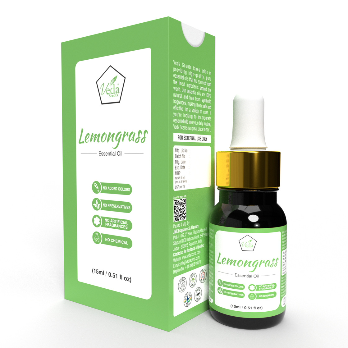 Veda Scents Lemongrass  Essential  Oil