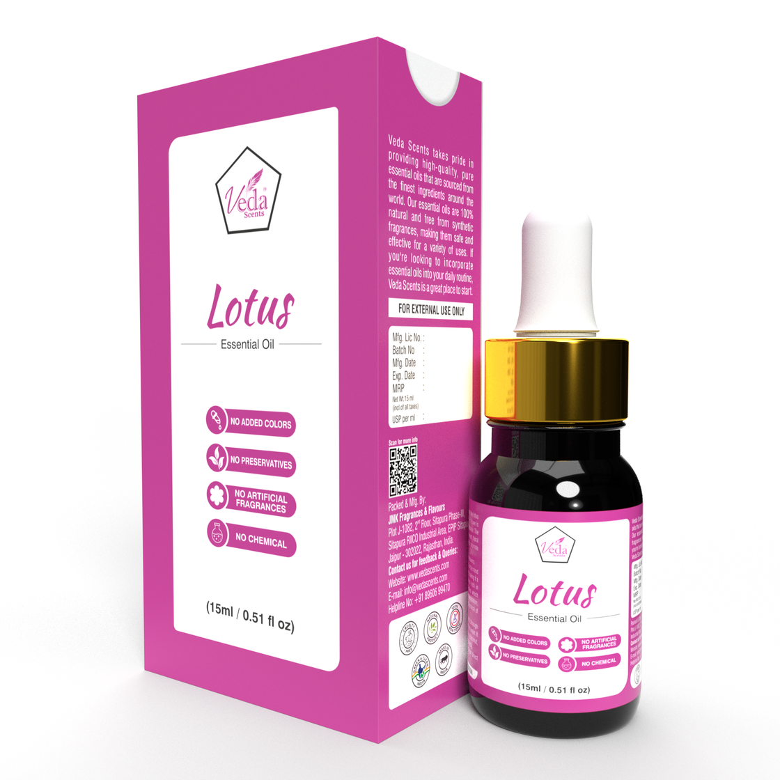 Veda Scents Lotus Essential Oil