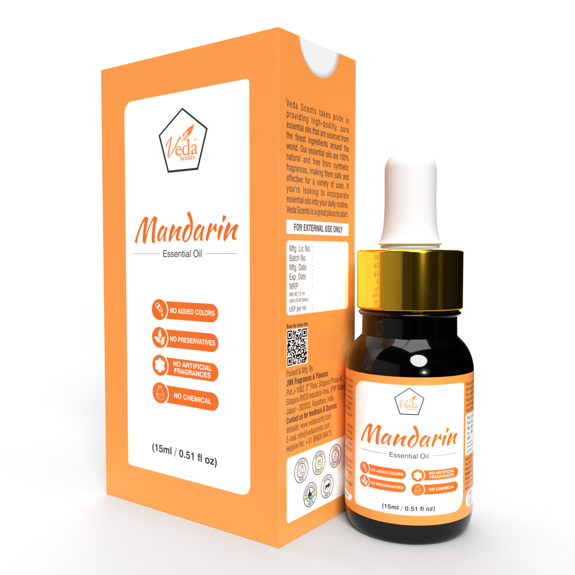 Veda Scents Mandarin Essential  Oil