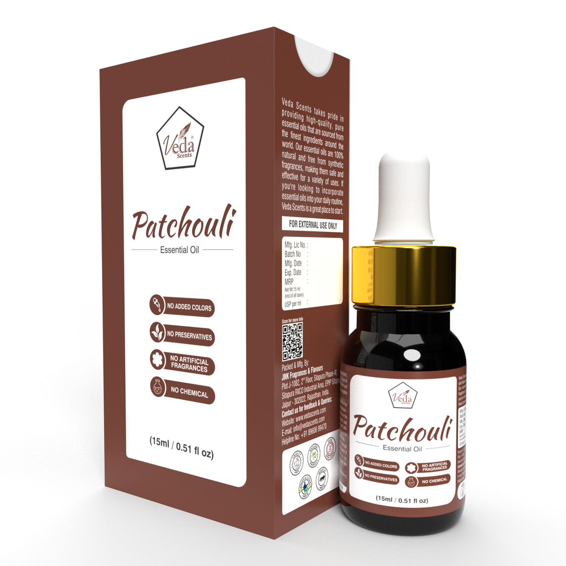 Veda  Scents Patchouli  Essential  Oil
