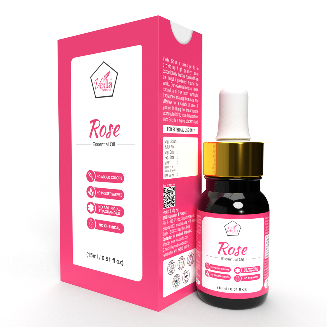 Veda Scents Rose Essential Oil