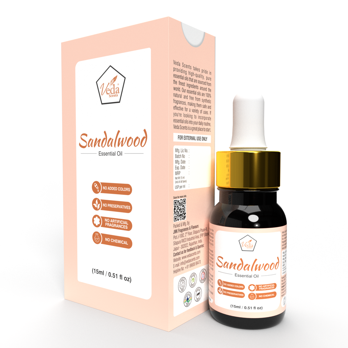 Veda Scents Sandalwood  Essential Oil