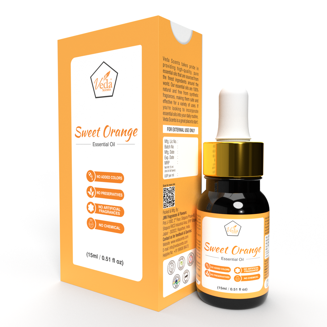 Veda Scents Sweet  Orange  Essential  Oil