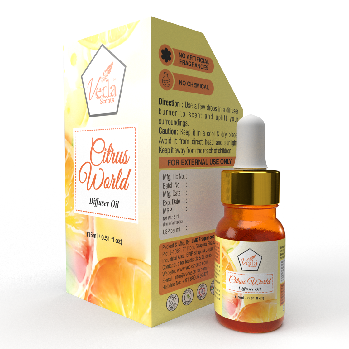 Veda Scents Citrus World Diffuser Oil