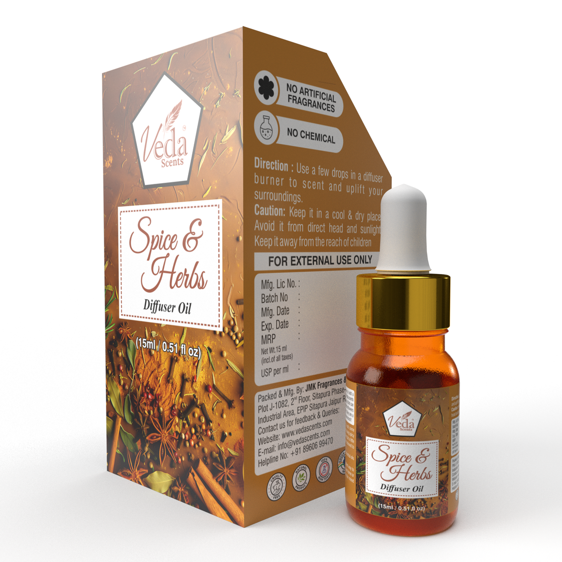 Veda Scents Spice & Herbs Diffuser Oil