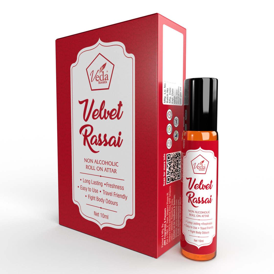 Veda Scents Velvet Rassai  Roll On Attar